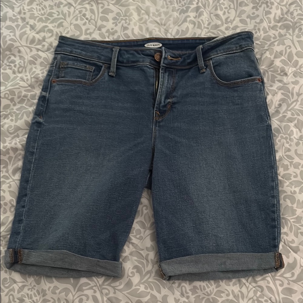Old Navy Blue Jean Shorts with Cuffed Hems